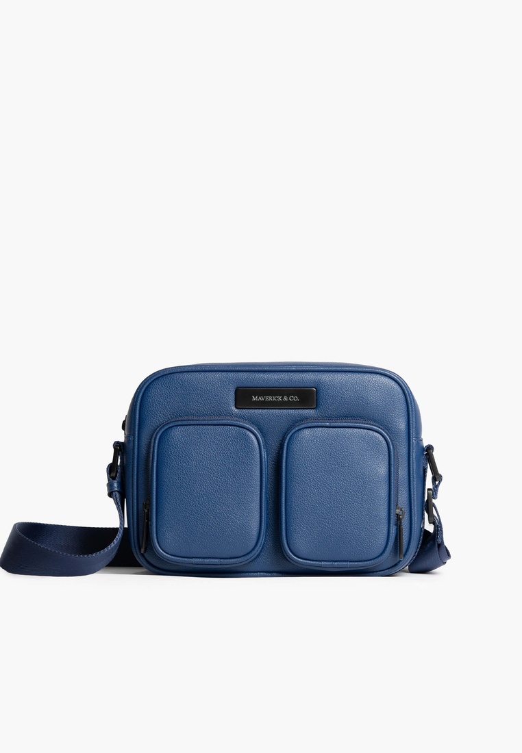 Maverick & Co. Maverick & Co. Axis Leather Messenger(Navy)