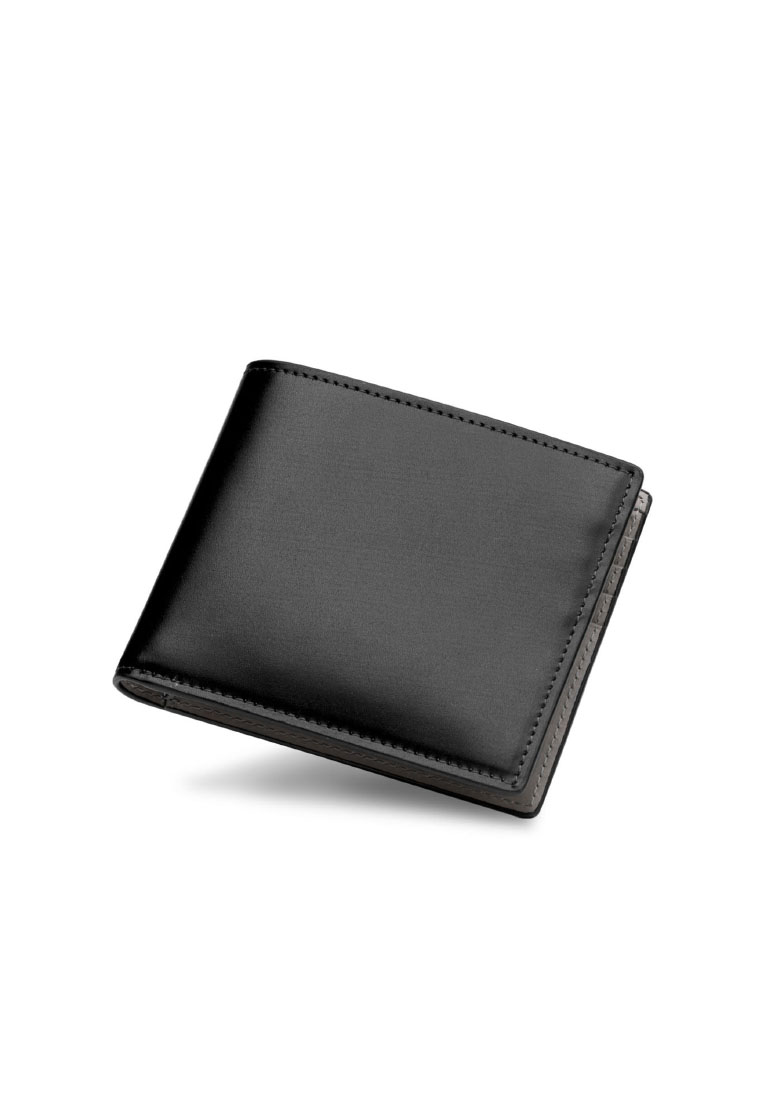 Maverick & Co. Cosmopolitan Slim Leather Wallet (Black & Grey)
