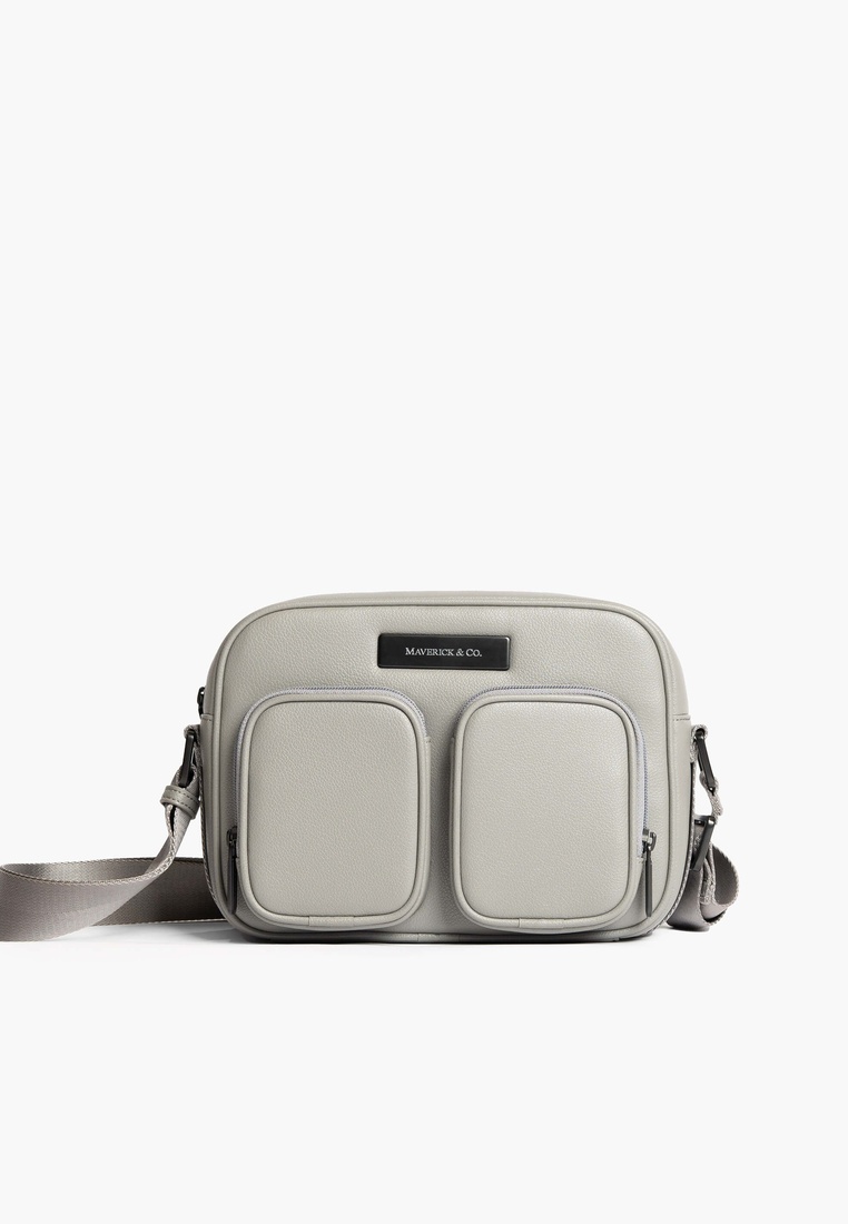 Maverick & Co. Maverick & Co. Axis Leather Messenger(Grey)