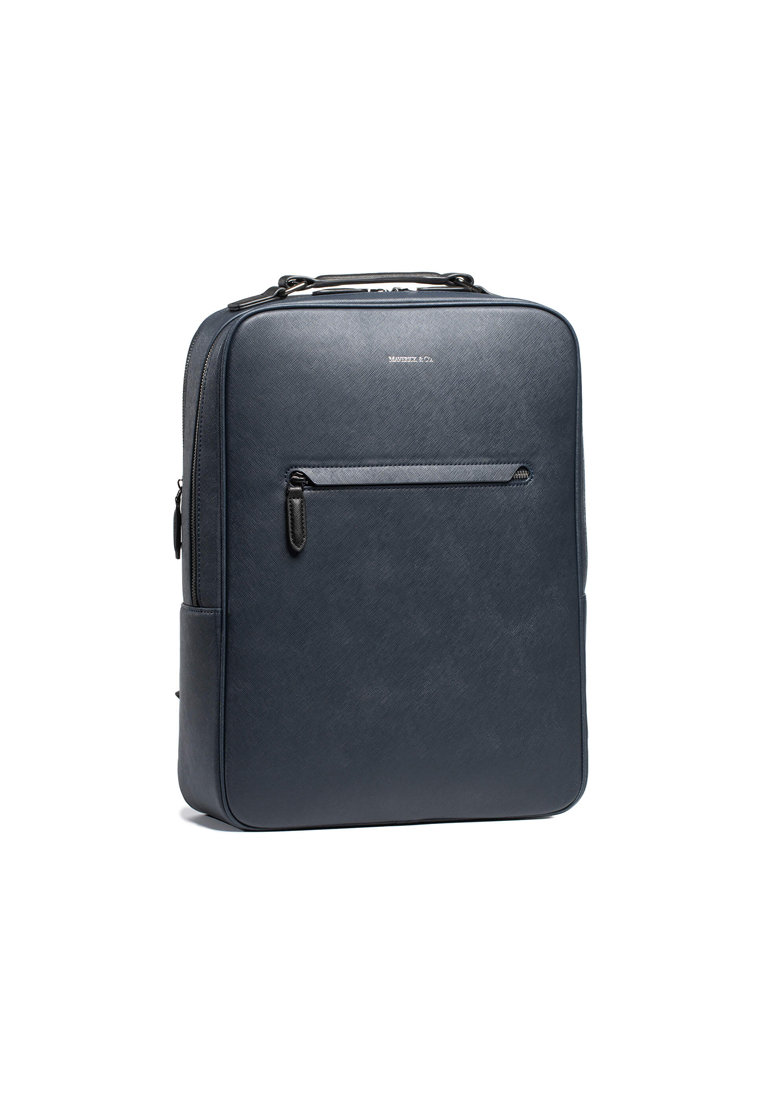 Maverick & Co. Earthen Recycled Leather Backpack - Navy