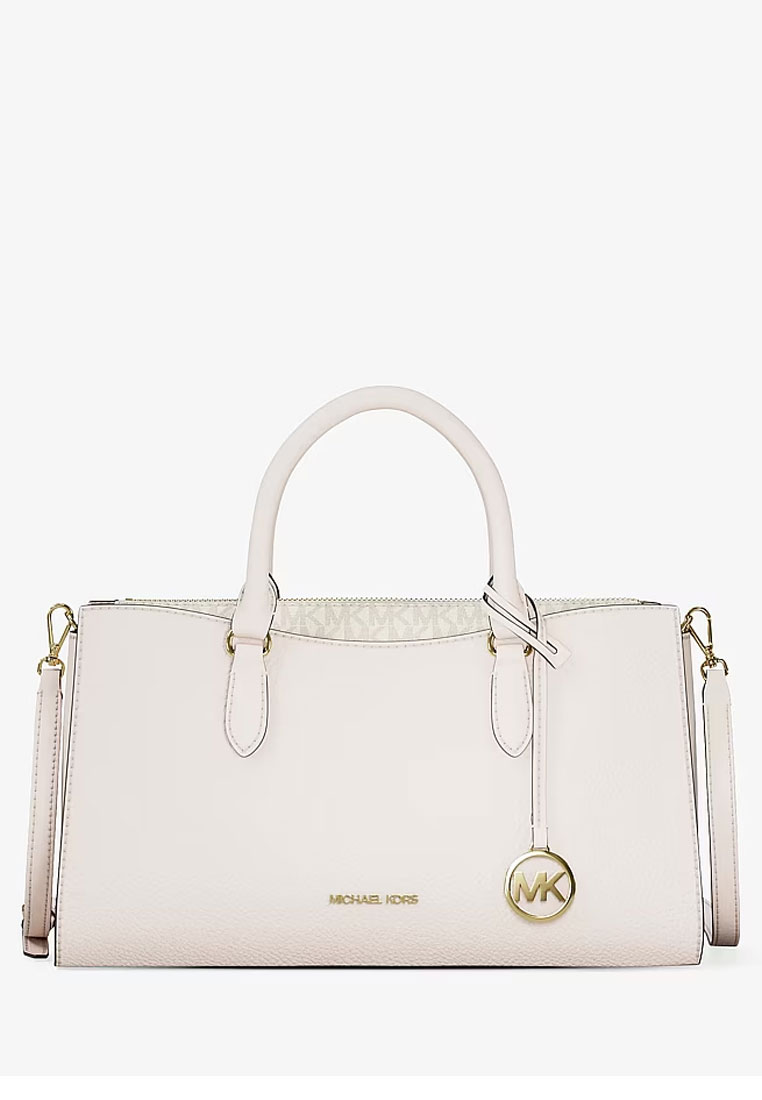 Michael Kors Arden Medium Leather Top-Zip Satchel