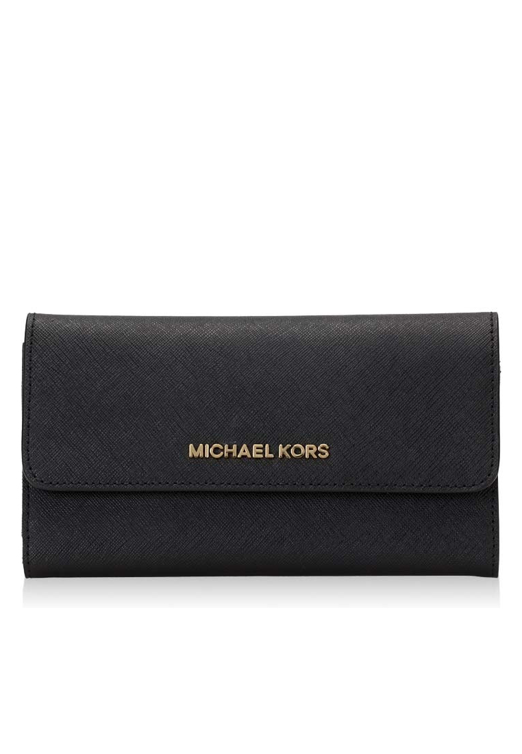 MICHAEL KORS Jet Set Travel Large Trifold Wallet - Black