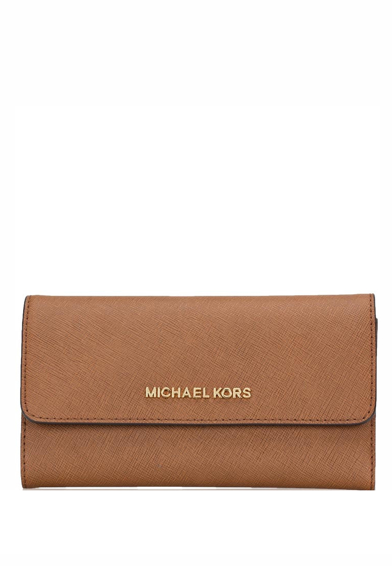 MICHAEL KORS Jet Set Travel Large Trifold Wallet - Brown