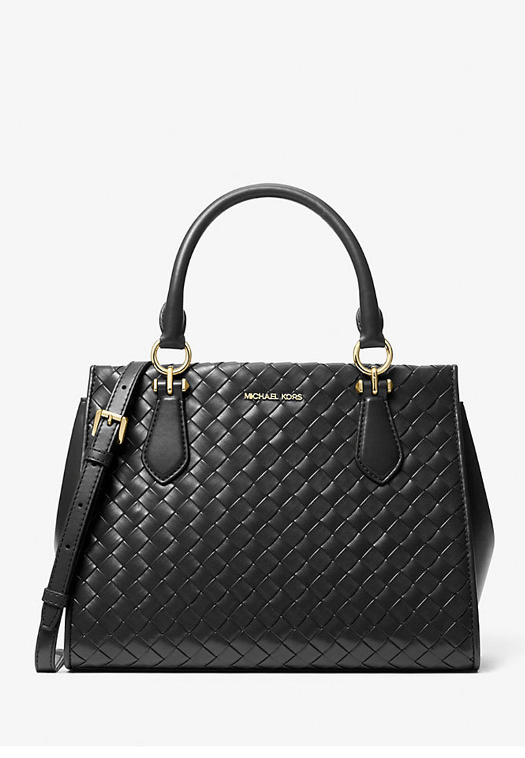 Michael Kors Marilyn Medium Woven Satchel