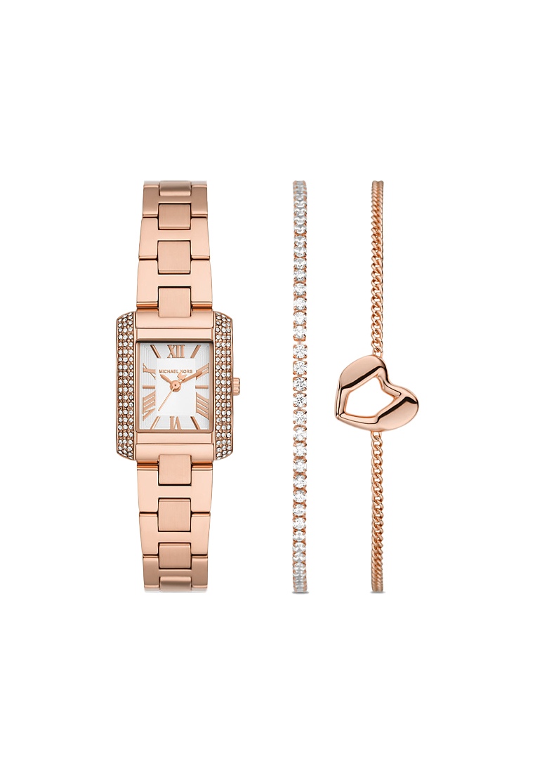 Michael Kors Emery Pavé Ladies Watch Set Rose in Gold MK7512SET
