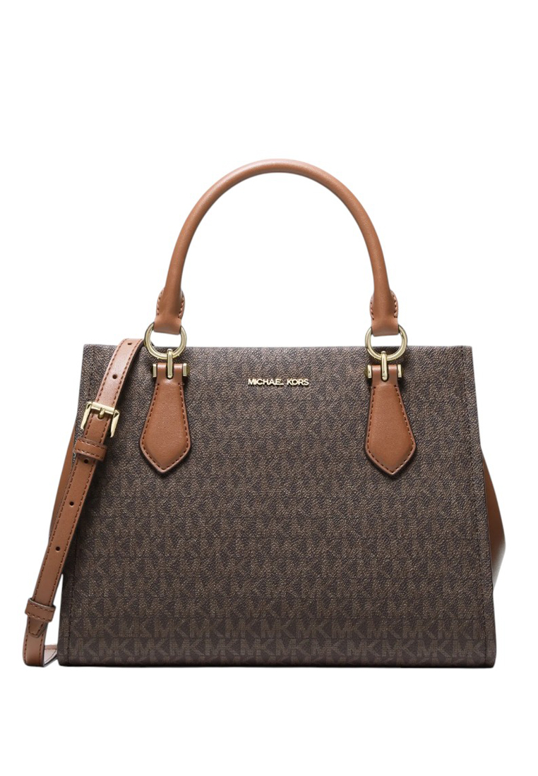 Michael Kors Marilyn Medium Satchel in Signature - Brown