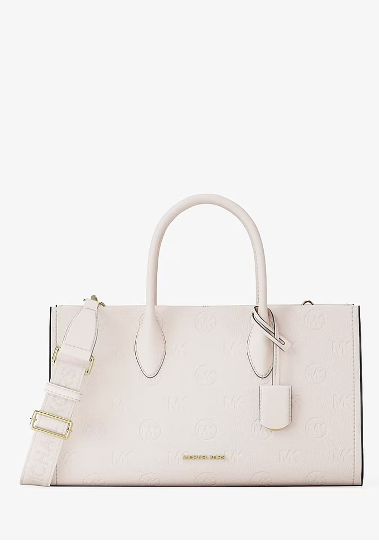 Michael Kors Mirella Medium Logo Debossed Satchel