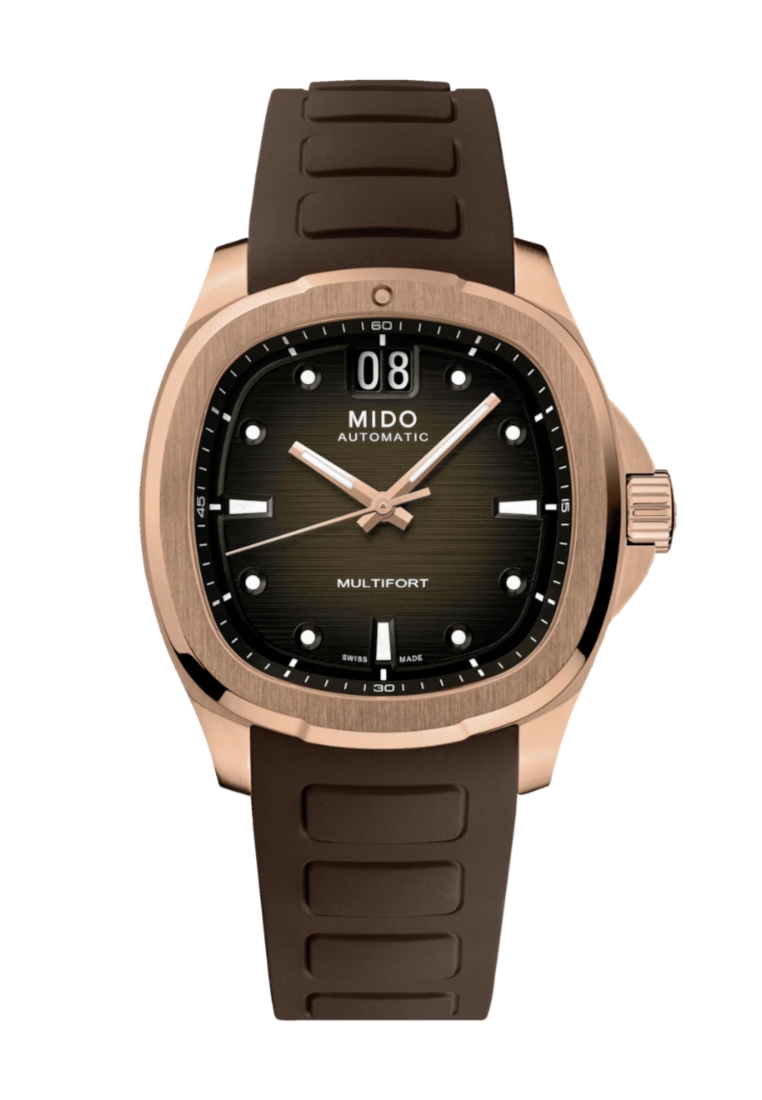 Mido Mido Multifort TV Big Date Brown Dial Brown Rubber Band Automatic Watch M0495263729100