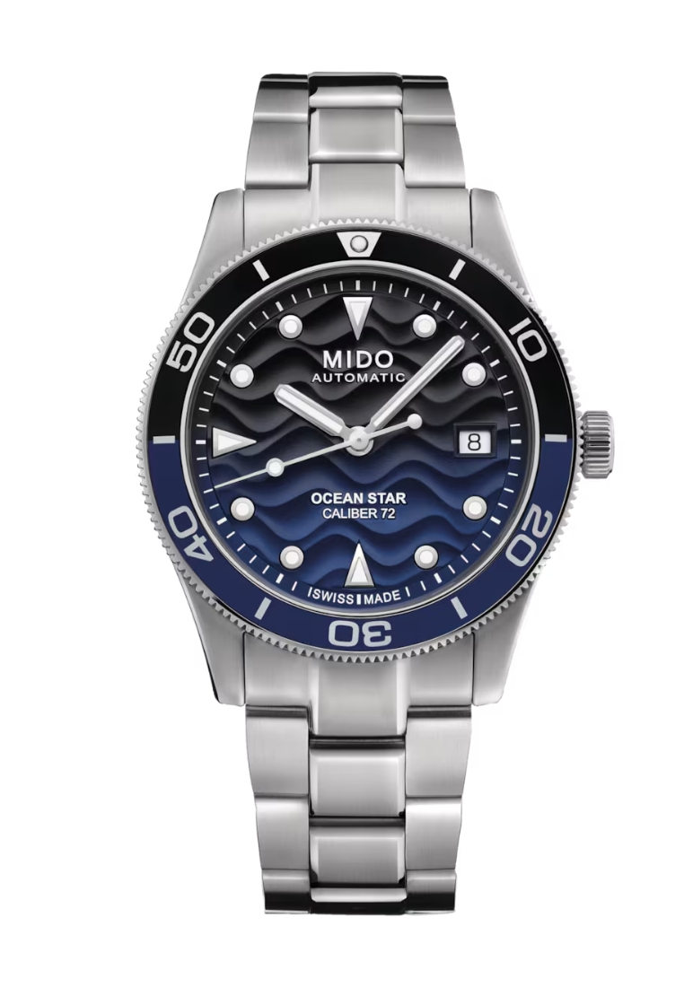 Mido Mido Ocean Star 39 Blue Gradient Dial Stainless Steel Band 72 Hours Power Reserve Automatic Wat