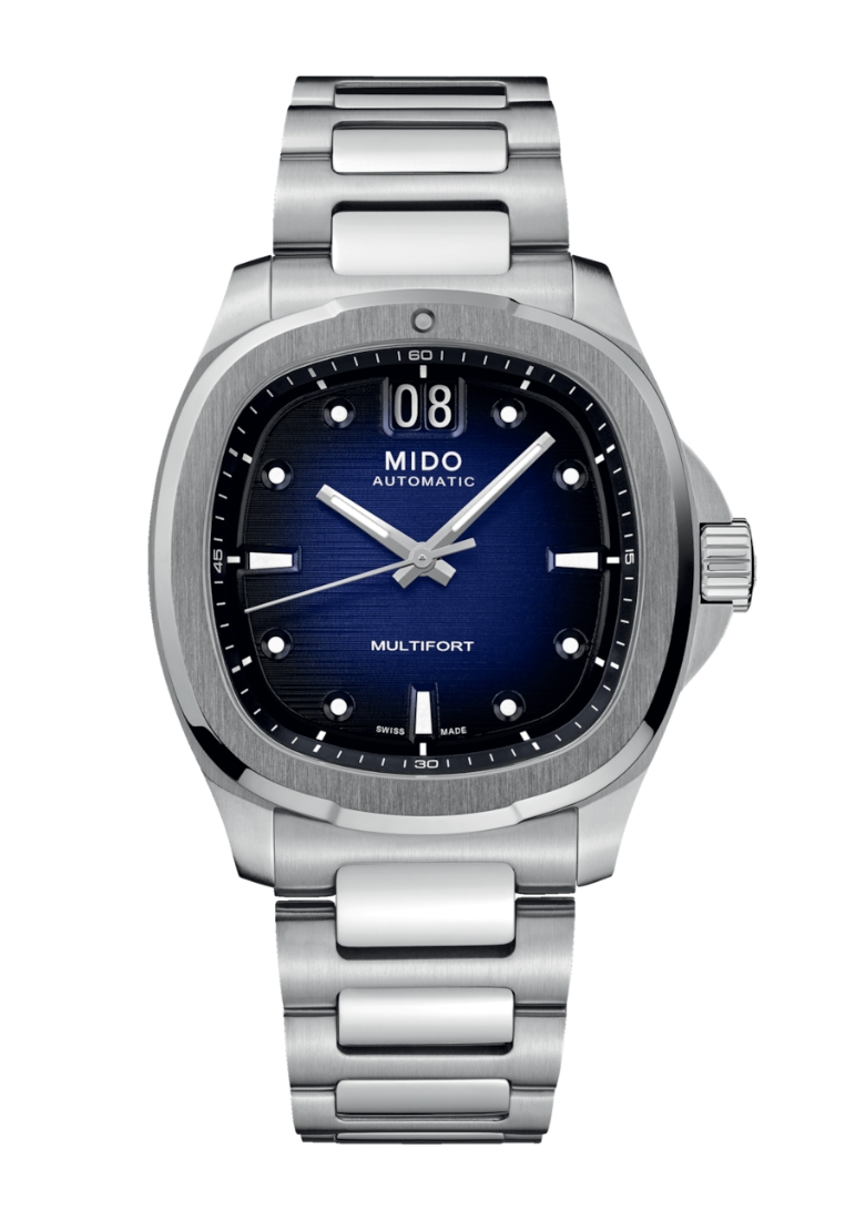 Mido Mido Multifort TV Big Date Blue Dial Stainless Steel Band 80 Hours Power Reserve Automatic Watc