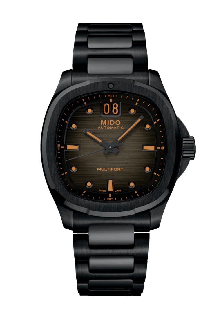 Mido Mido Multifort TV Big Date Grey Dial Black Stainless Steel Band 80 Hours Power Reserve Automati