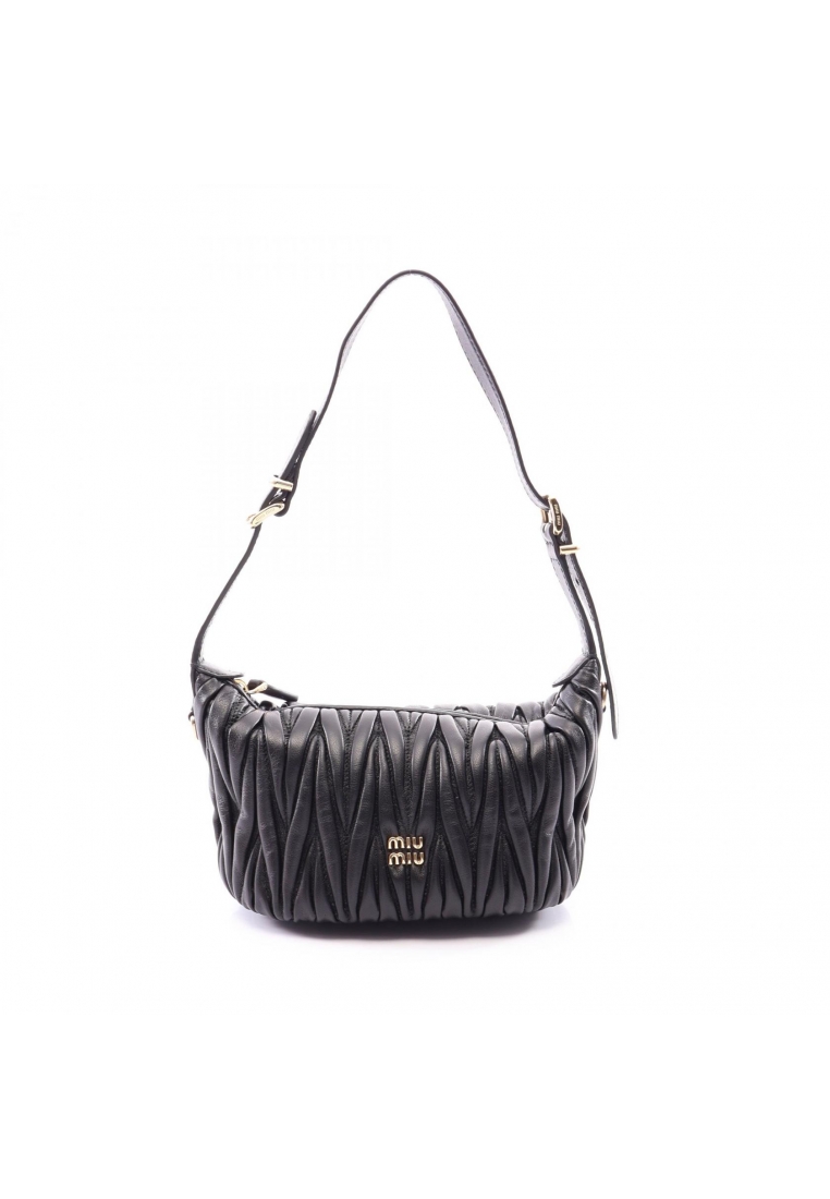 Miu Miu Pre-Loved MIU MIU MATELASSE'MIU matelasse Handbag leather black