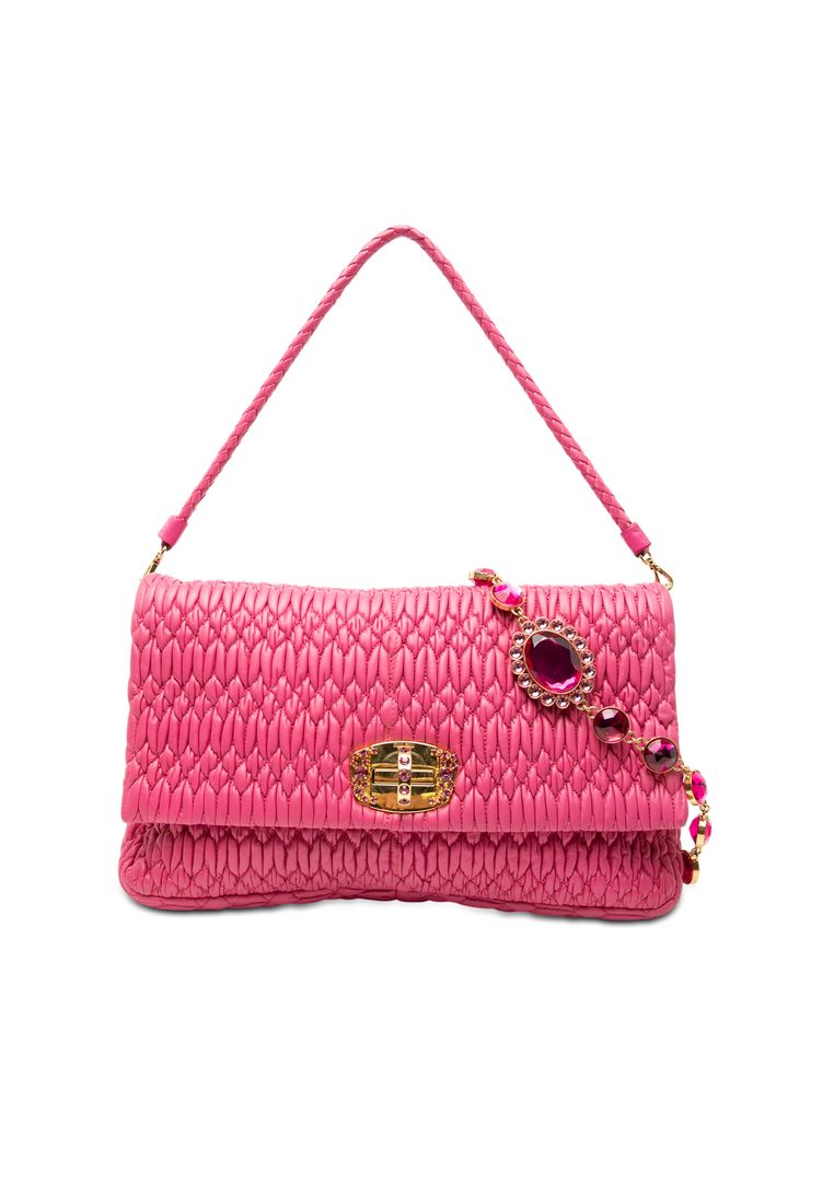 Miu Miu Pre-Loved Miu Miu Matelasse Nappa Crystal Chain Satchel