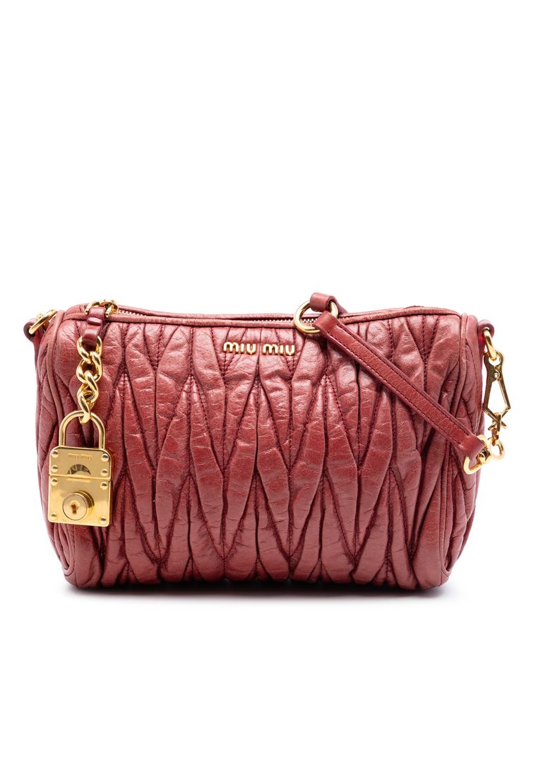 Miu Miu Pre-Loved Miu Miu Matelasse Leather Shoulder Bag