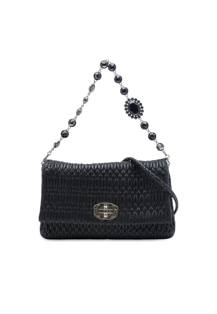 Miu Miu Pre-Loved Miu Miu Matelasse Nappa Crystal Chain Satchel