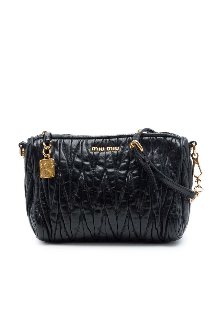Miu Miu Pre-Loved Miu Miu Matelasse Nappa Lux Charm Shoulder Bag