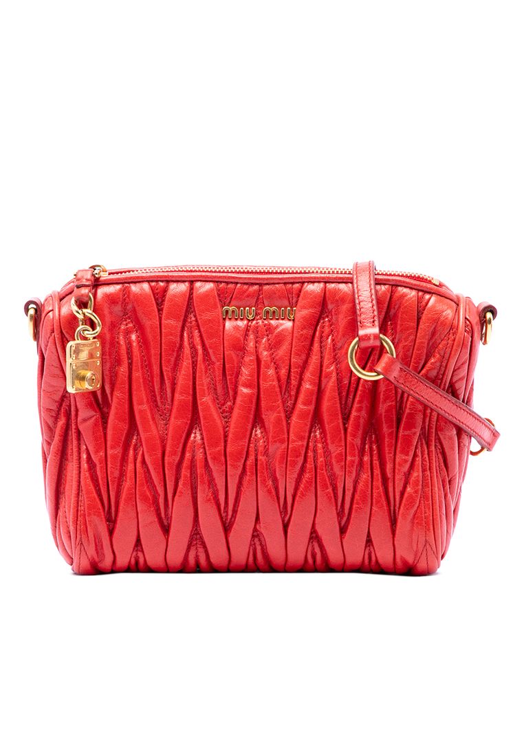 Miu Miu Pre-Loved Miu Miu Matelasse Leather Shoulder Bag