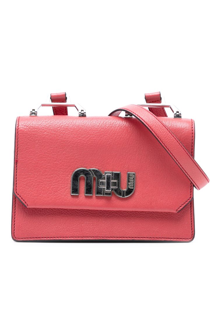 Miu Miu Pre-Loved Miu Miu Goatskin Madras Miu Logo Crossbody