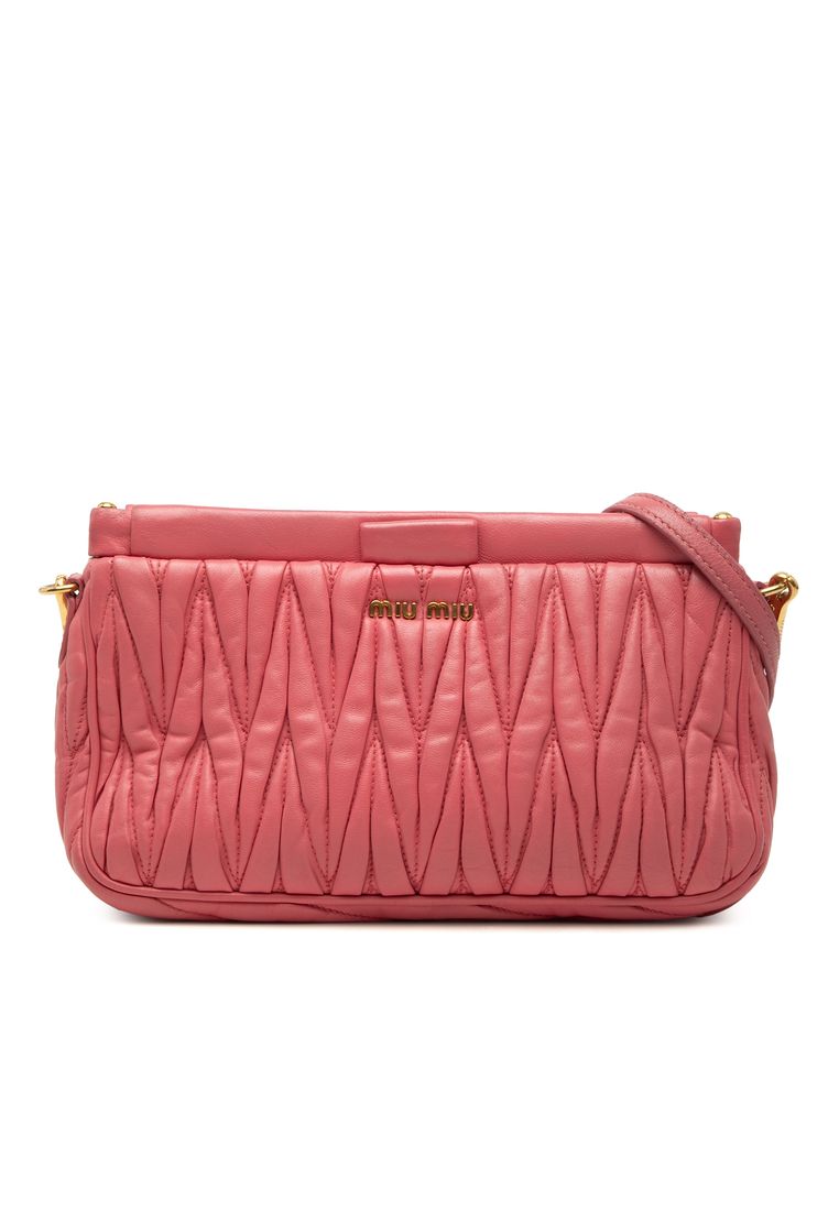 Miu Miu Pre-Loved Miu Miu Matelasse Nappa Frame Shoulder Bag