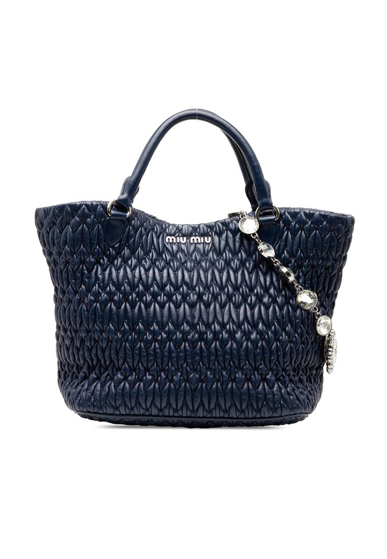 Miu Miu Pre-Loved Miu Miu Matelasse Nappa Crystal Satchel