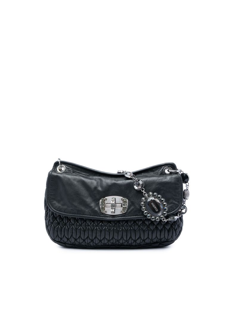 Miu Miu Pre-Loved Miu Miu Matelasse Nappa Crystal Flap Crossbody