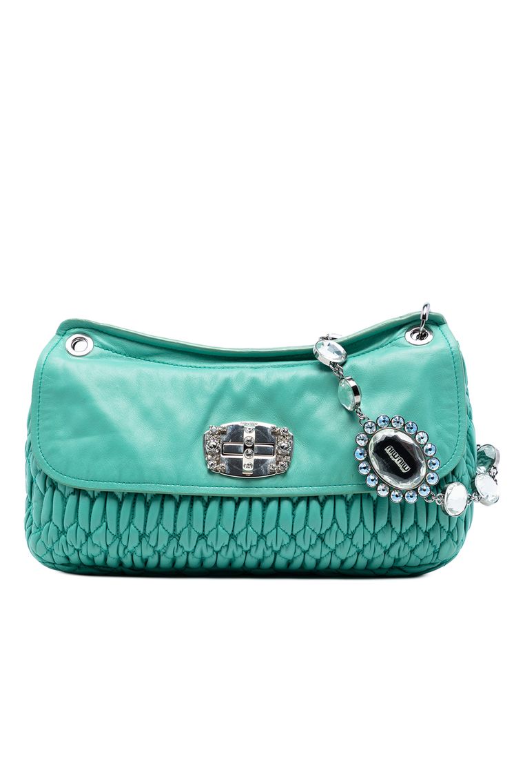 Miu Miu Pre-Loved Miu Miu Matelasse Nappa Crystal Chain Crossbody