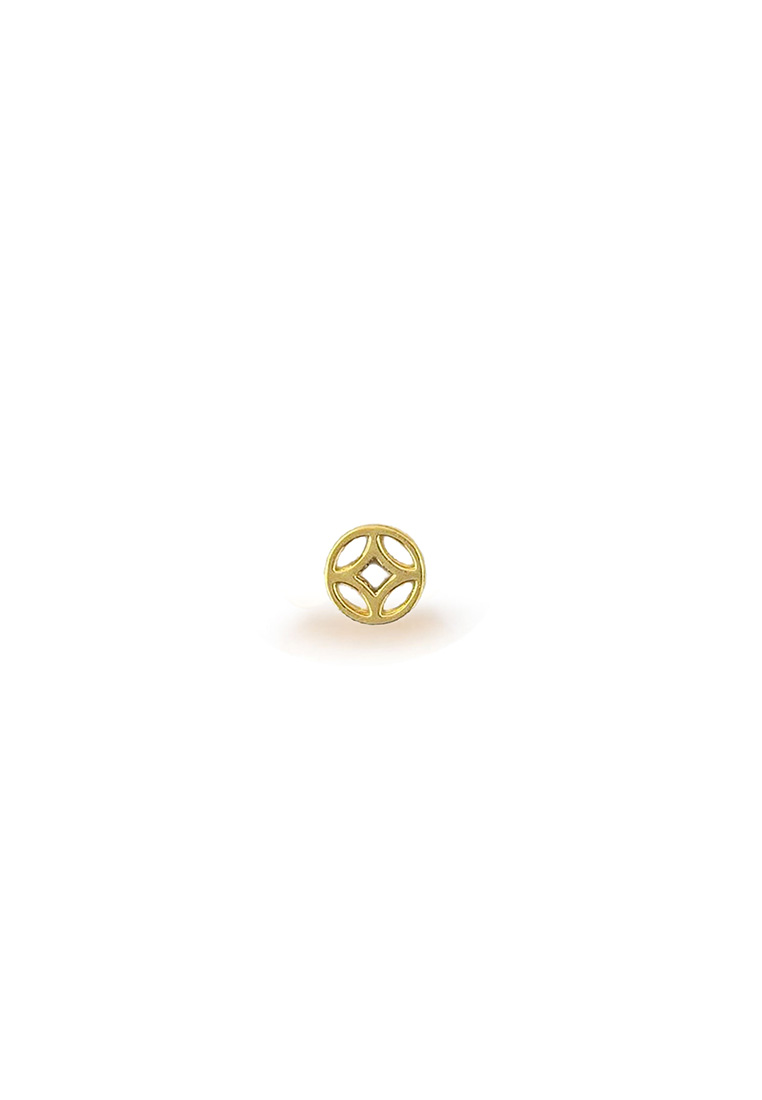 MJ Jewellery 999.9/24K Pure Gold 3D Lucky Coin Charm B825