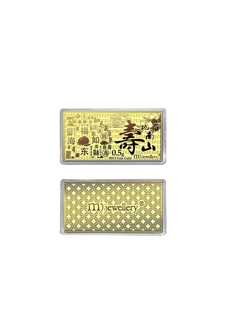MJ Jewellery 999.9/24K Pure Gold Longevity Gold Note GN12 (0.5g)