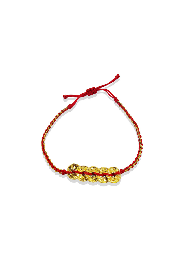 MJ Jewellery 999.9/24K Gold 5D Shattered Ice Bracelet T601B (S Size)