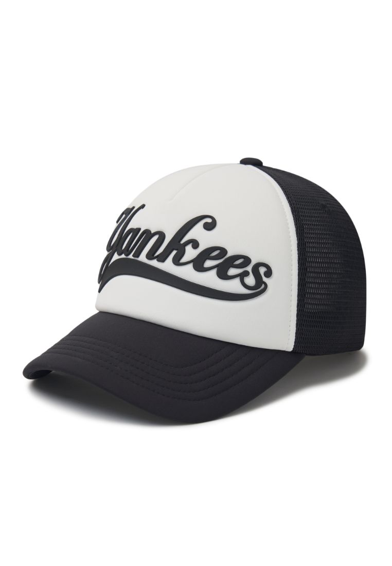 MLB VARSITY BASIC CURSIVE COLOR BLOCK MESH CAP NEW YORK YANKEES