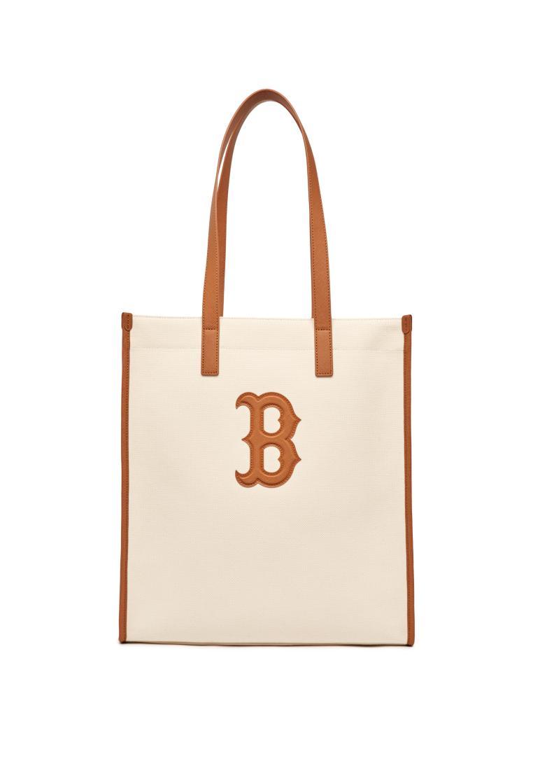 MLB BASIC CANVAS VERTICAL TOTE BAG BOSTON RED SOX