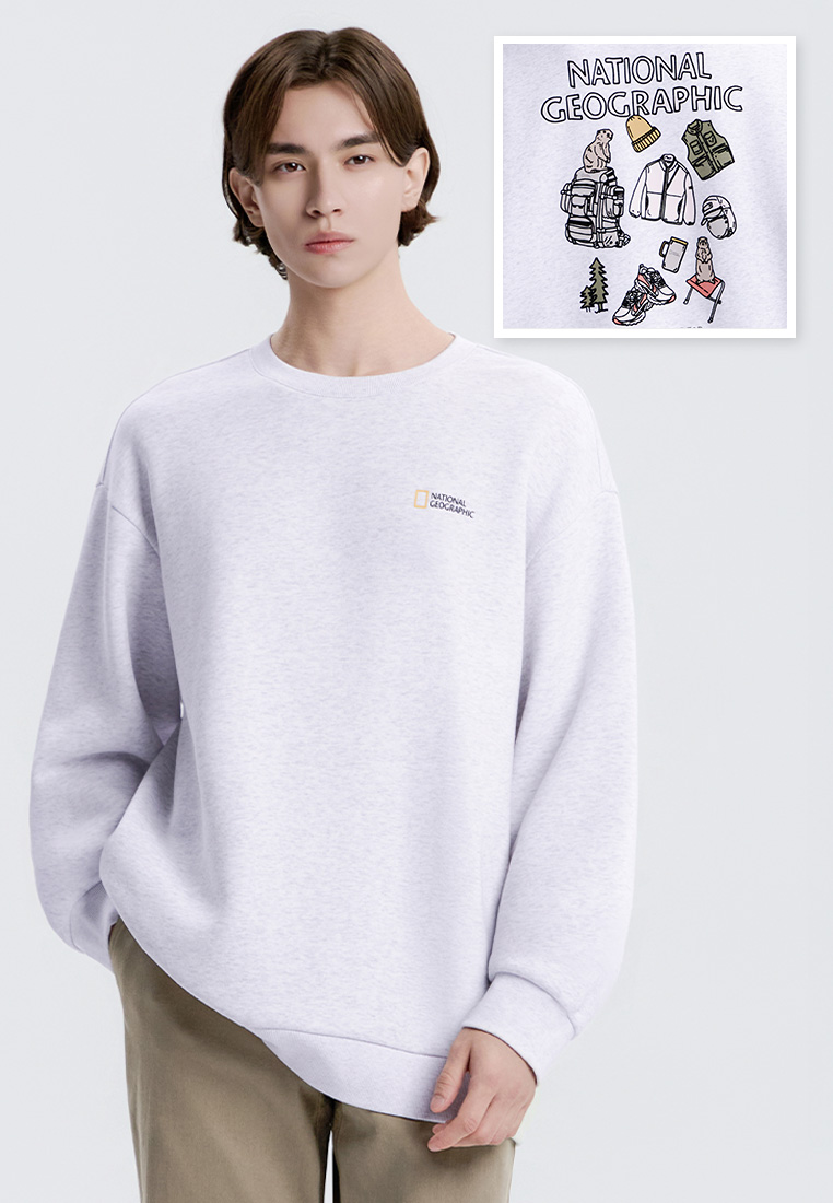 National Geographic Unisex TREASURE Concept Item Graphic Fleece Sweatshirt