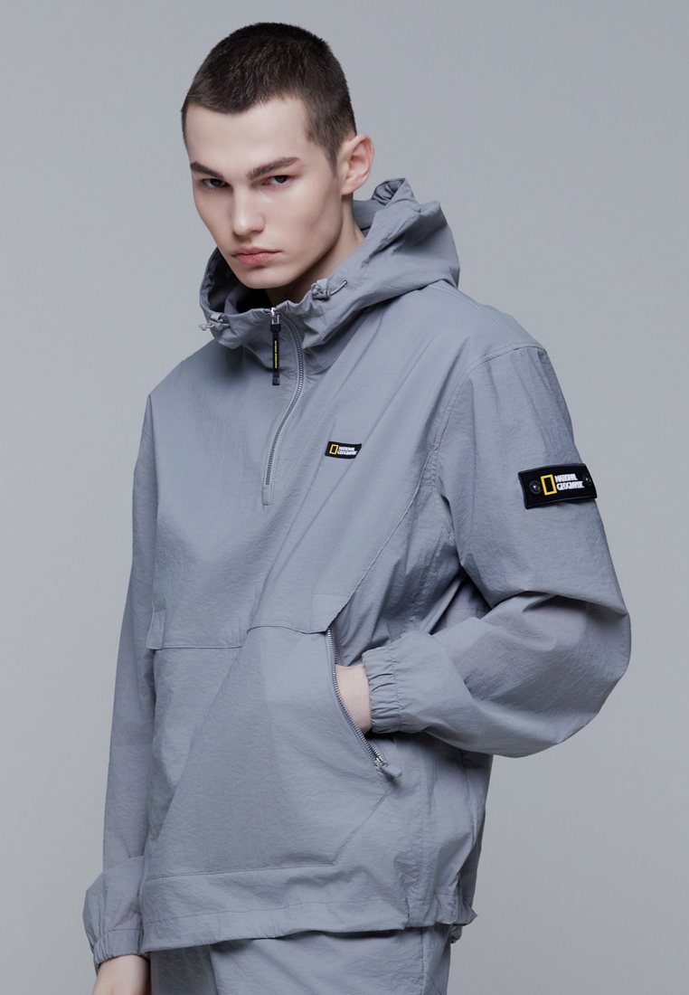 National Geographic Unisex DIMER Woven Training Hooded Anorak Jacket