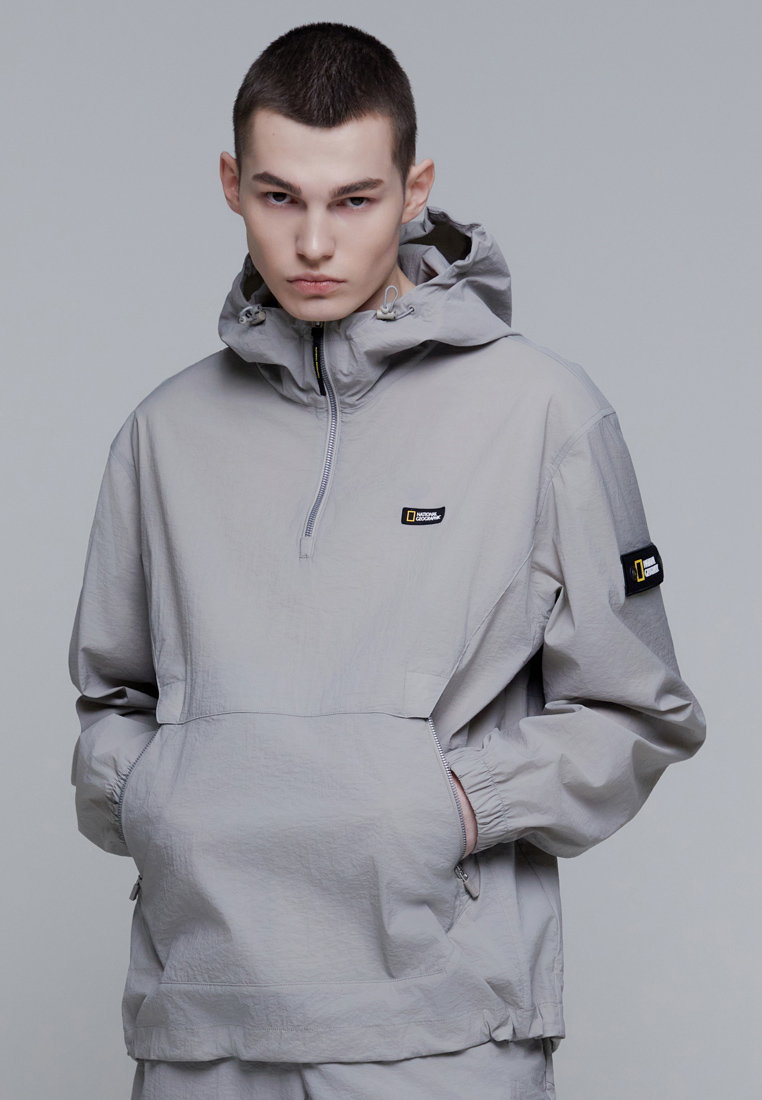 National Geographic Unisex DIMER Woven Training Hooded Anorak Jacket