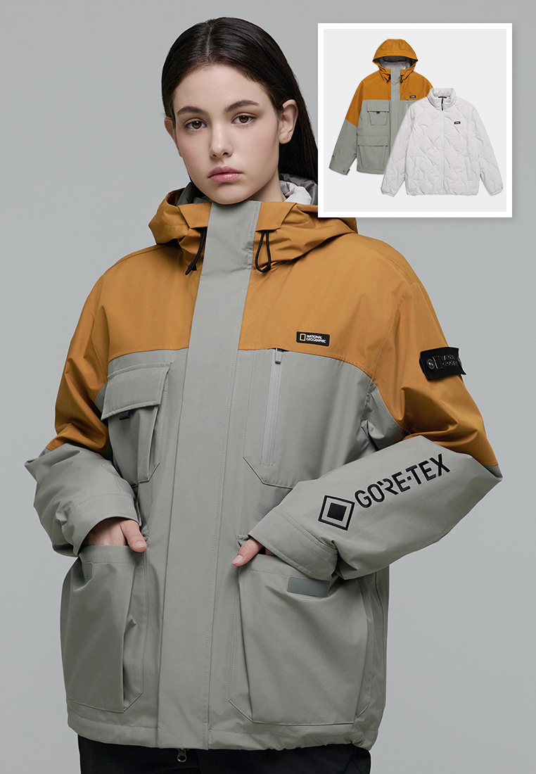 National Geographic Unisex 3-in-1 GORE-TEX Color Block Down Jacket