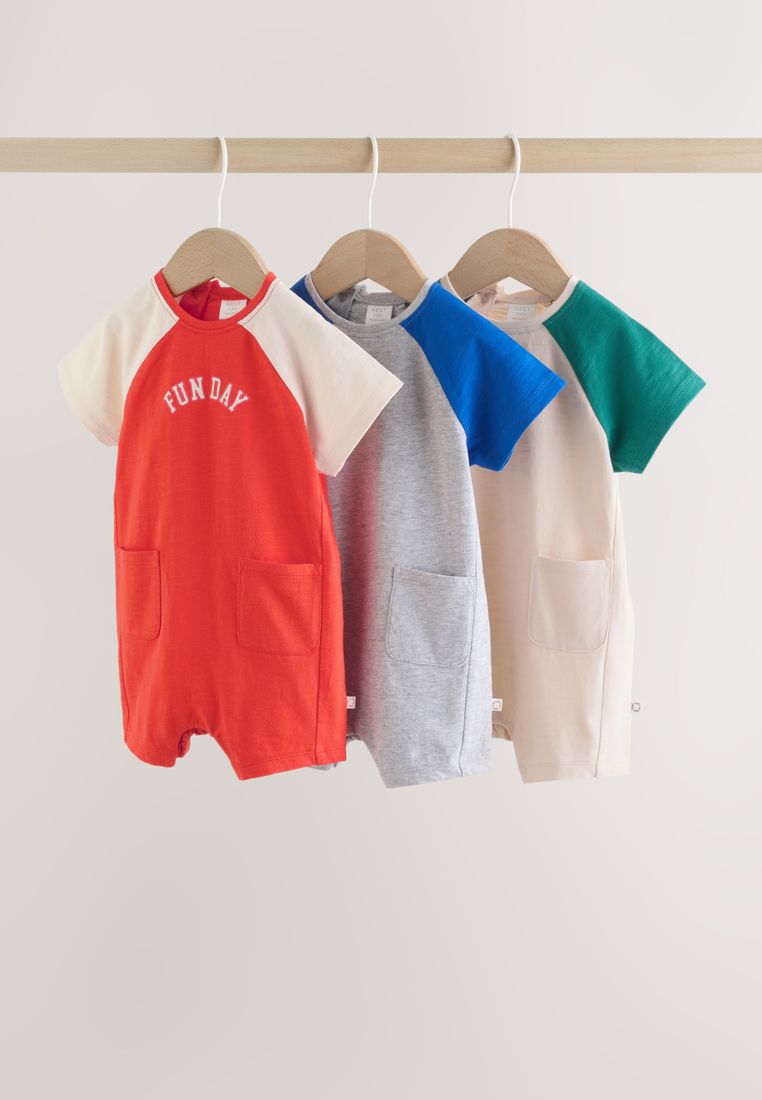NEXT Jersey Baby Rompers 3 Pack