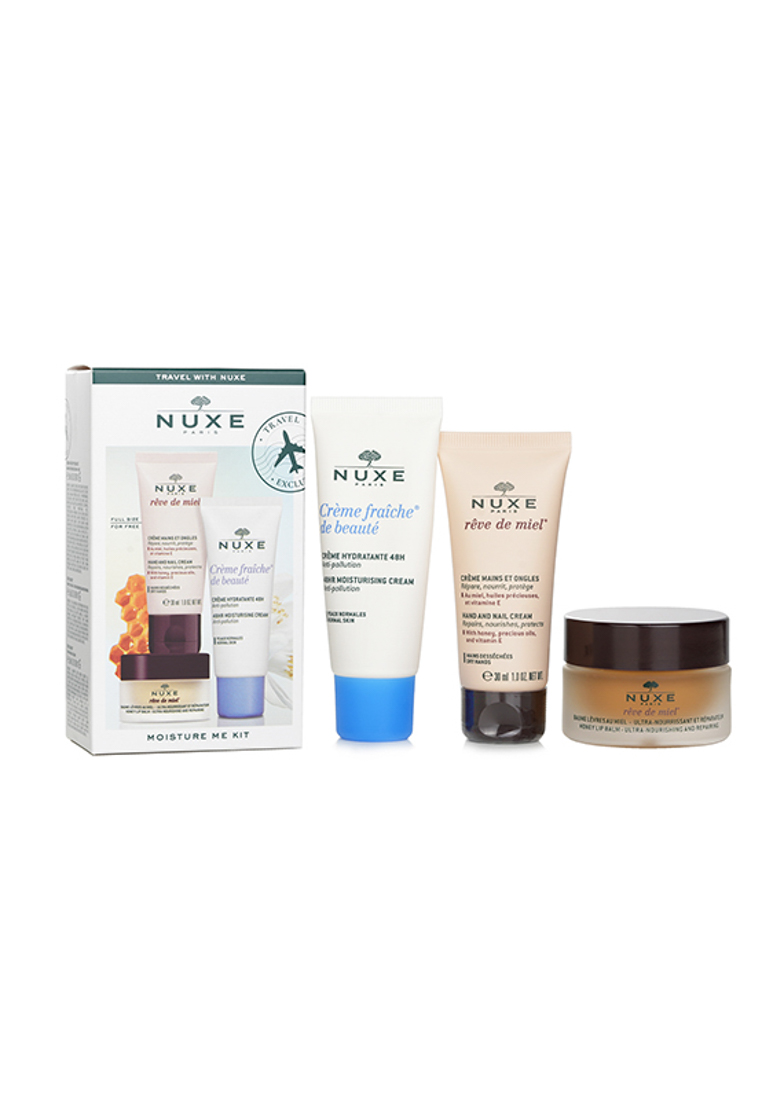 NUXE NUXE - Moisture Me Kit: Creme Fraiche De Beaute 48Hr Moisturising Cream 30ml + Reve De Miel Hon