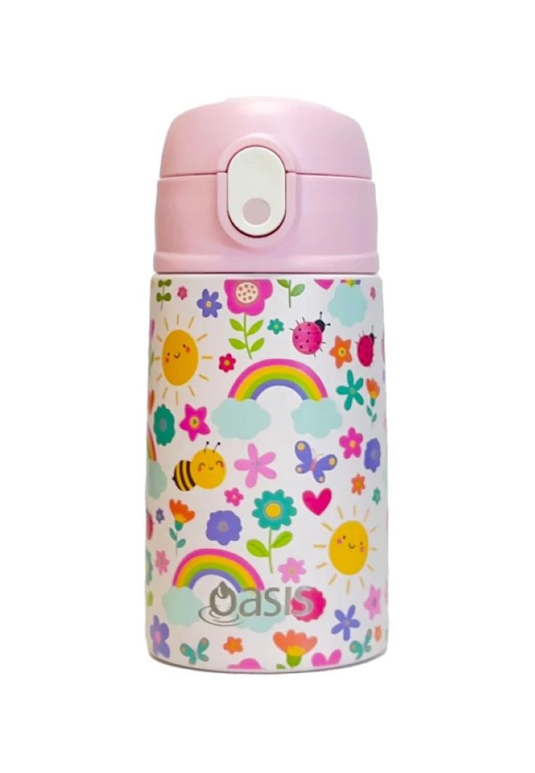 Oasis Oasis Kids' Water Bottle with Sipper Silicone Straw 400ML - Happy Bee