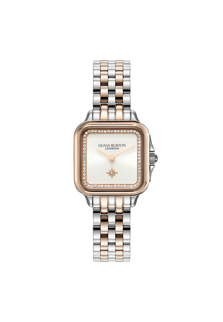 Olivia Burton GROSVENOR Women's Watch STAINLESS STEEL Strap - Silver white Dial 24000125