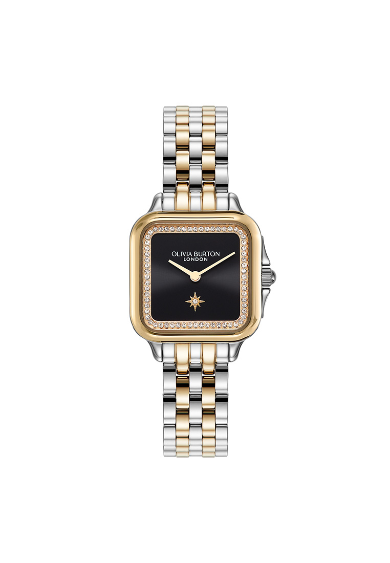 Olivia Burton GROSVENOR Women's Watch STAINLESS STEEL Strap - Black Dial 24000124
