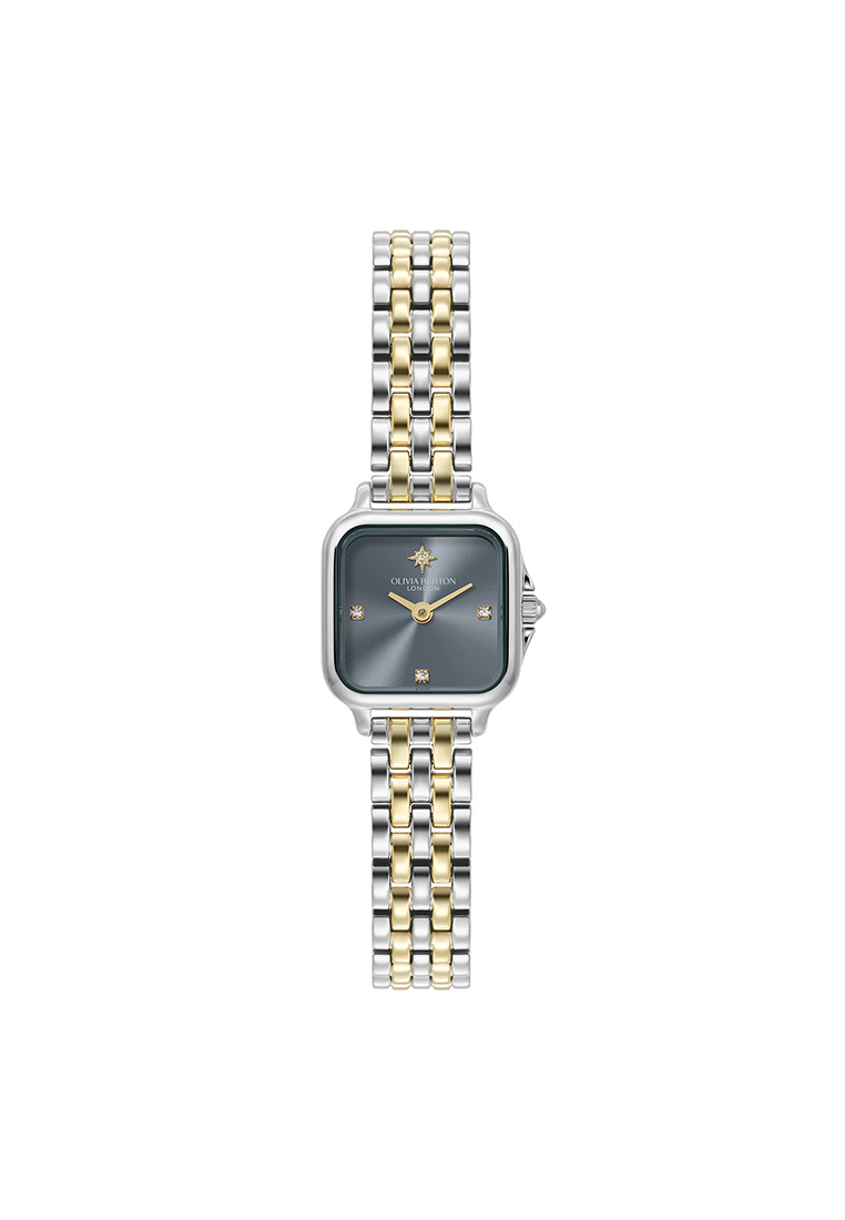 Olivia Burton GROSVENOR MINI Women's Watch STAINLESS STEEL Strap - Chalk blue Dial 24000258