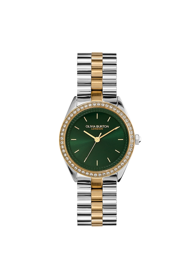 Olivia Burton BEJEWELLED Women's Watch STAINLESS STEEL Strap - Forest green Dial 24000137