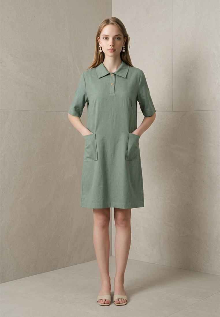 Plain B. Short Sleeve Polo Shirt Dress