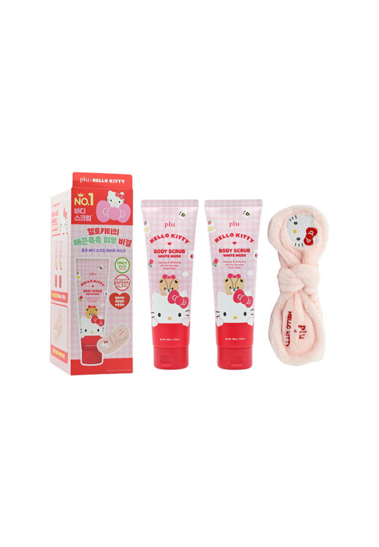 PLU PLU Hello Kitty White Musk Body Scrub Set (3pcs)