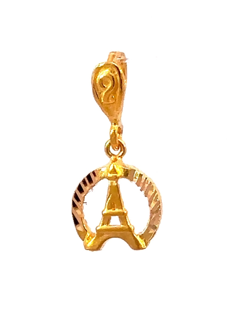 Poh Kong POH KONG 916/22K Yellow Gold Exquisite Eiffel Tower Pendant