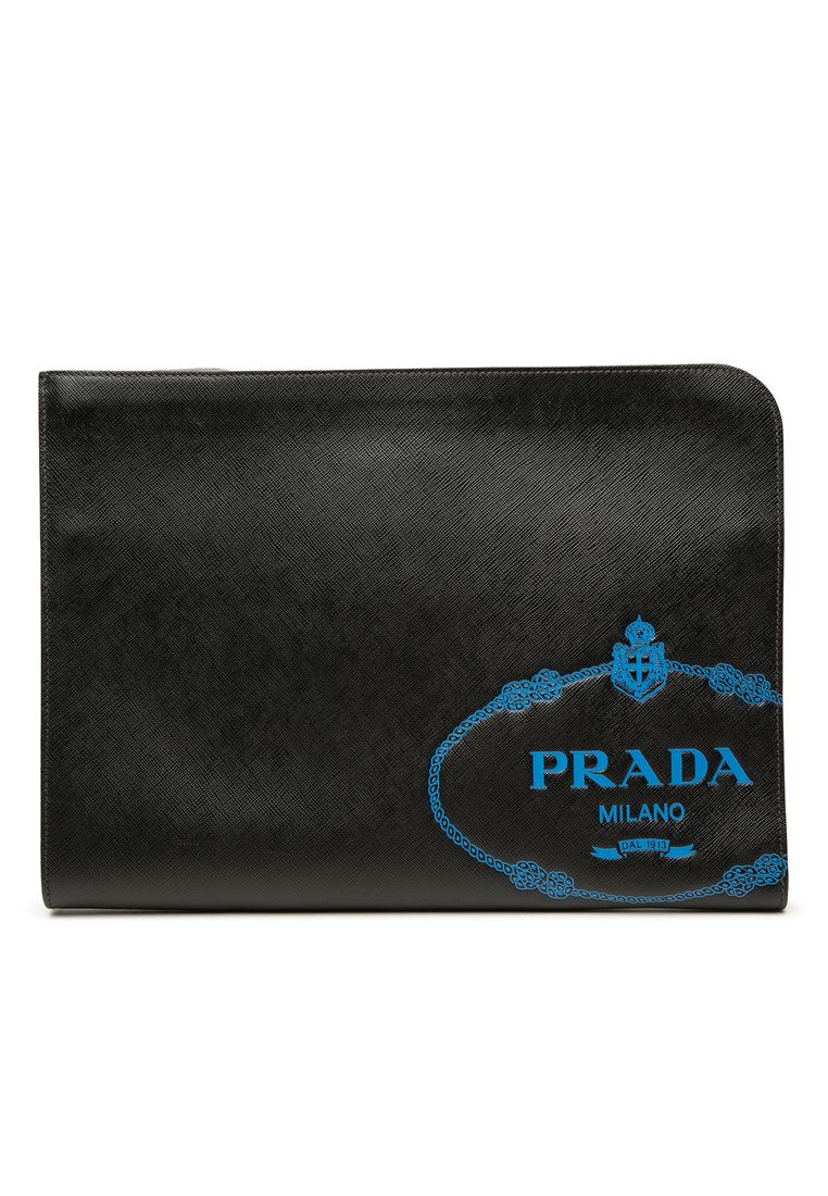 Prada Pre-Loved Prada Saffiano Logo Clutch