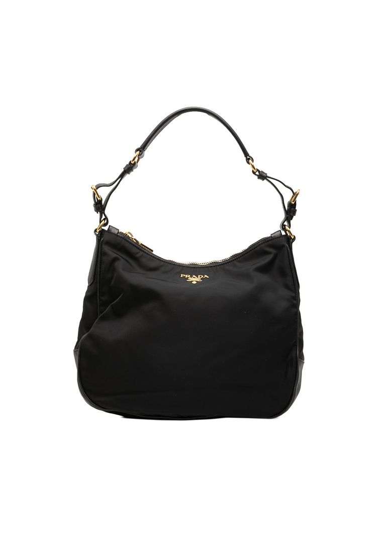 Prada Pre-Loved Prada Saffiano Trimmed Tessuto Shoulder Bag