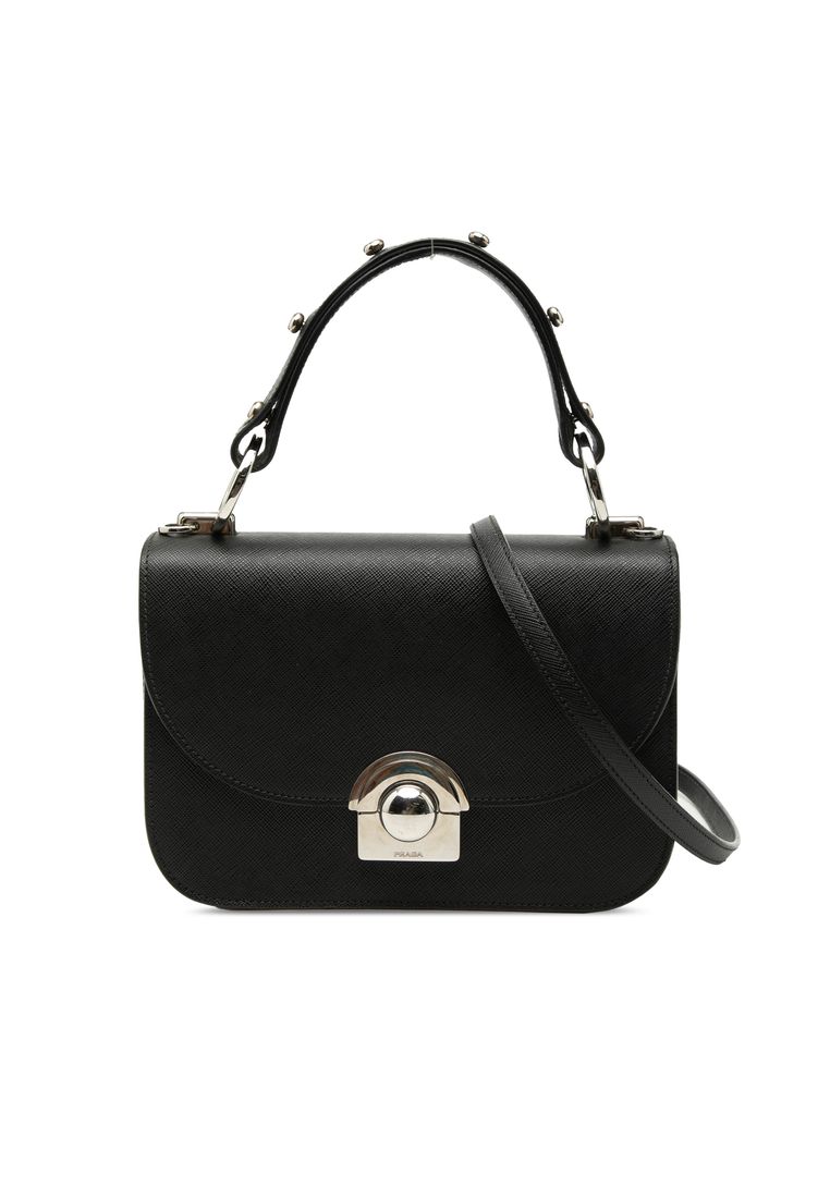 Prada Pre-Loved Prada Saffiano Lux Arcade Satchel