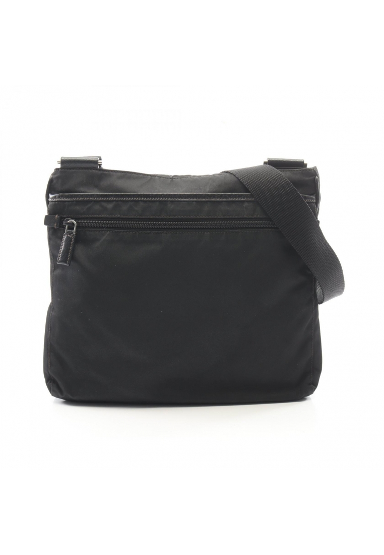 Prada Pre-Loved Prada TESSUTO＋SAFFIANO Shoulder bag Nylon Saffiano leather black
