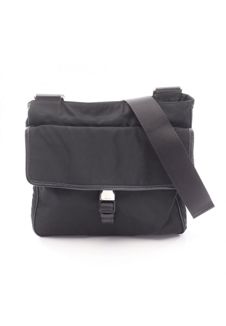 Prada Pre-Loved Prada VIAGGIO Shoulder bag Nylon Saffiano leather black
